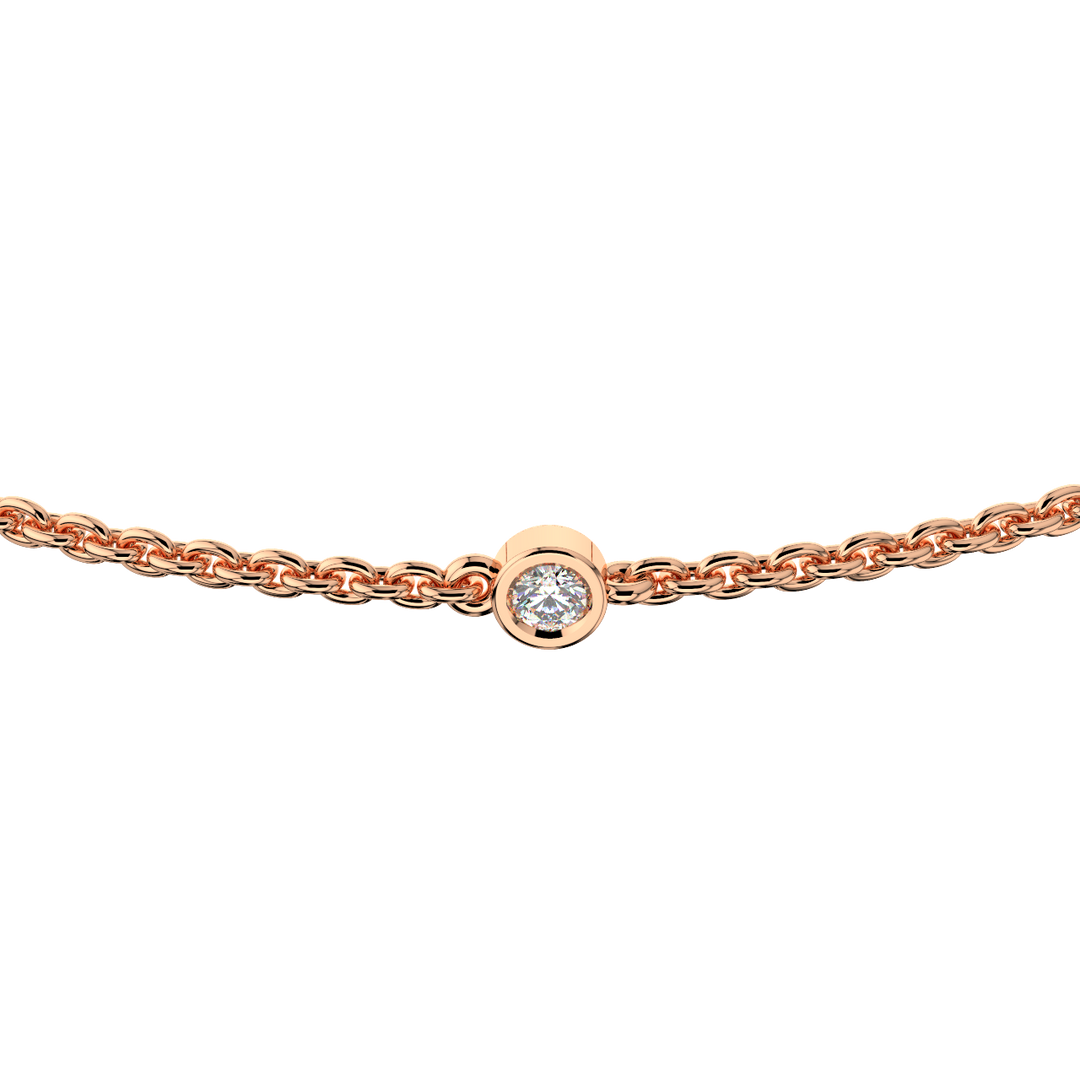 Bazel Set 5 Lab Grown Diamond Bracelet by Stefee