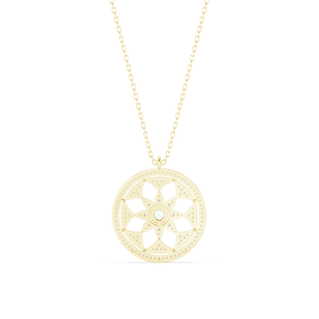 Bloom  Lab Grown Diamond Gem Pendant by Stefee Jewels