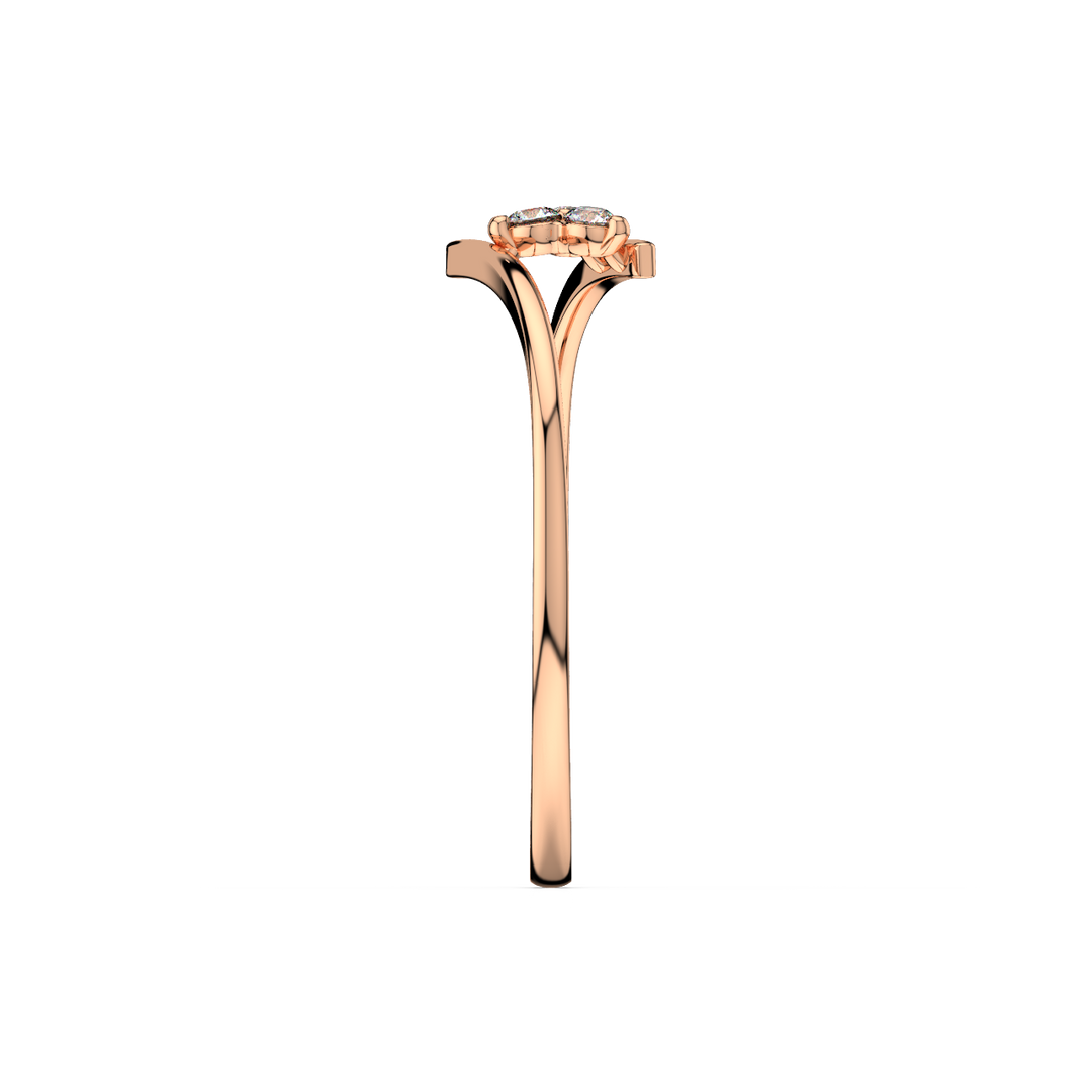 Tiny Trio Lab Grown Diamond Ring by Stefee Jewels