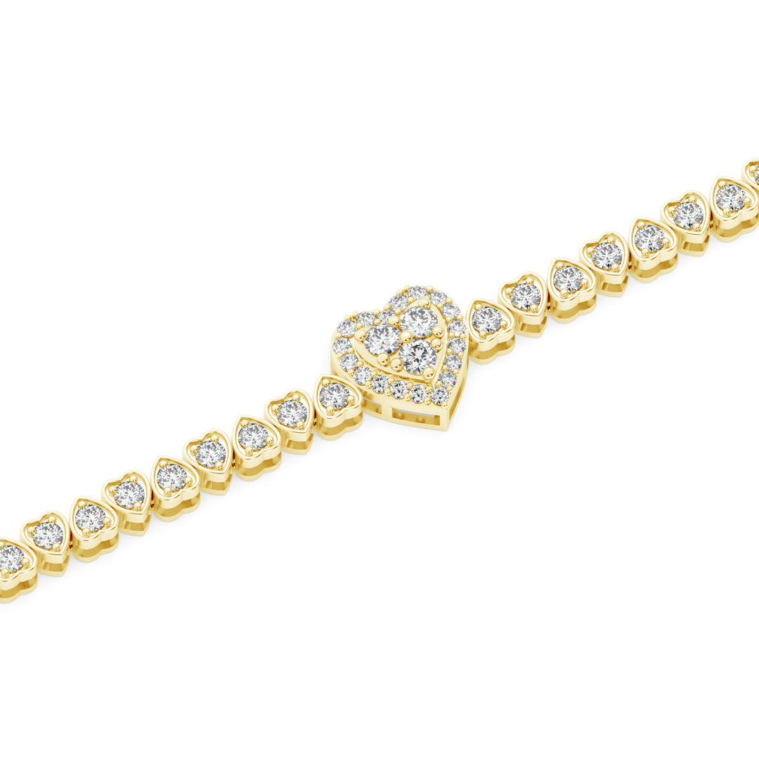 Delicate  Lab Grown Diamond Bracelet by Stefee Jewels
