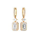 Load image into Gallery viewer, Emrald-Cut Drop  Lab Grown Diamond Earrings By Stefee Jewels
