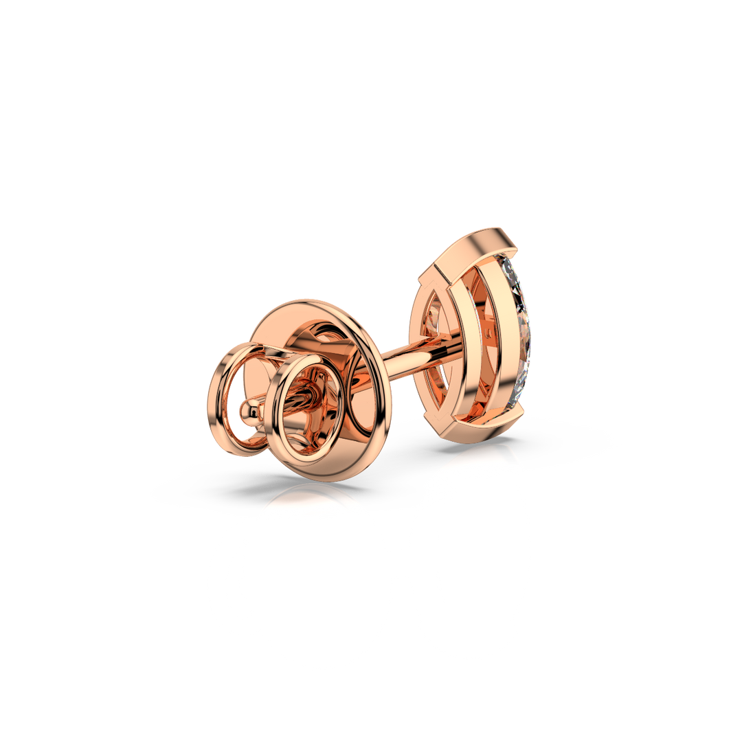 Solitaire Marquise Lab Grown Diamond Studs Earrings by Stefee