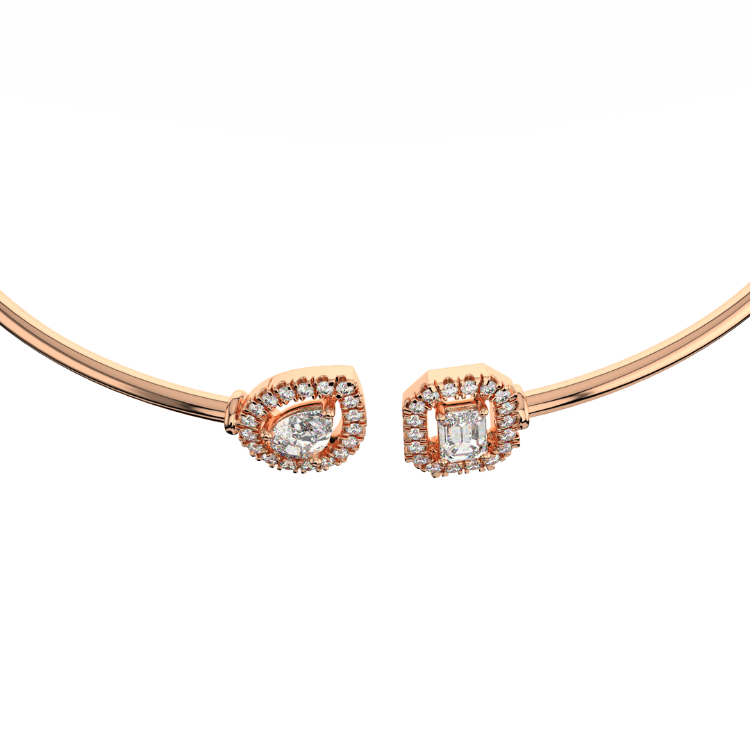 Geometric Lab Grown Diamond Bracelet by Stefee