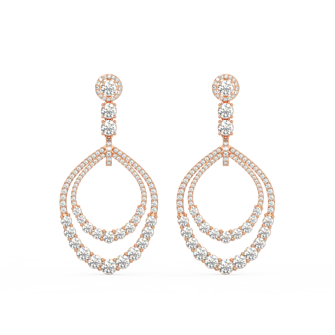 Timeless Round  Lab Grown Diamond Earrings By Stefee Jewels