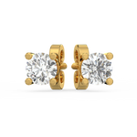 Load image into Gallery viewer, Solitaire Round Lab Grown Diamond Studs Earrings by Stefee
