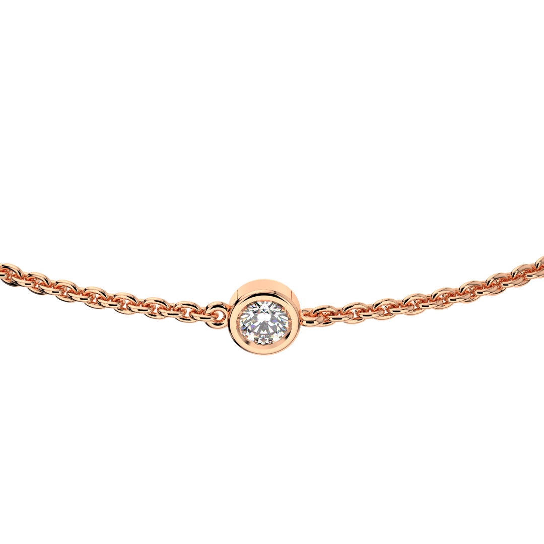 Bezel Set Lab Grown Diamond Bracelet by Stefee