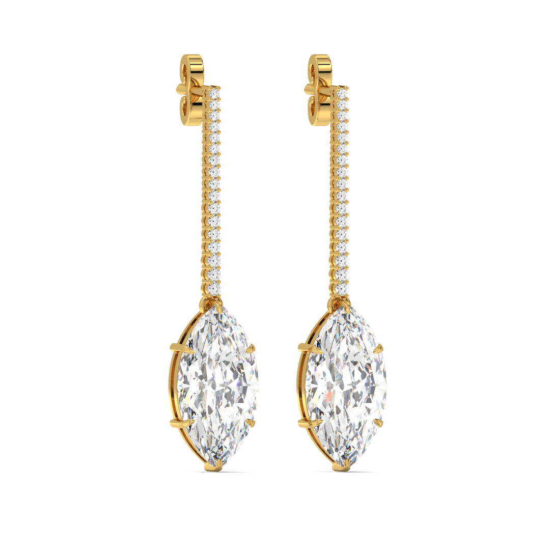 Exqusite Lab Grown Diamond Drop  Earrings By Stefee Jewels