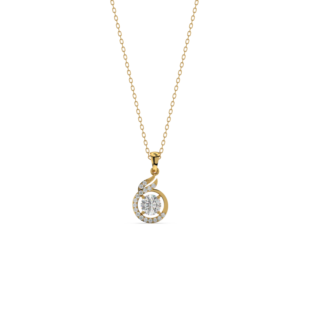 Radiant Connection Lab Grown Diamond  Pendant Set by Stefee Jewels