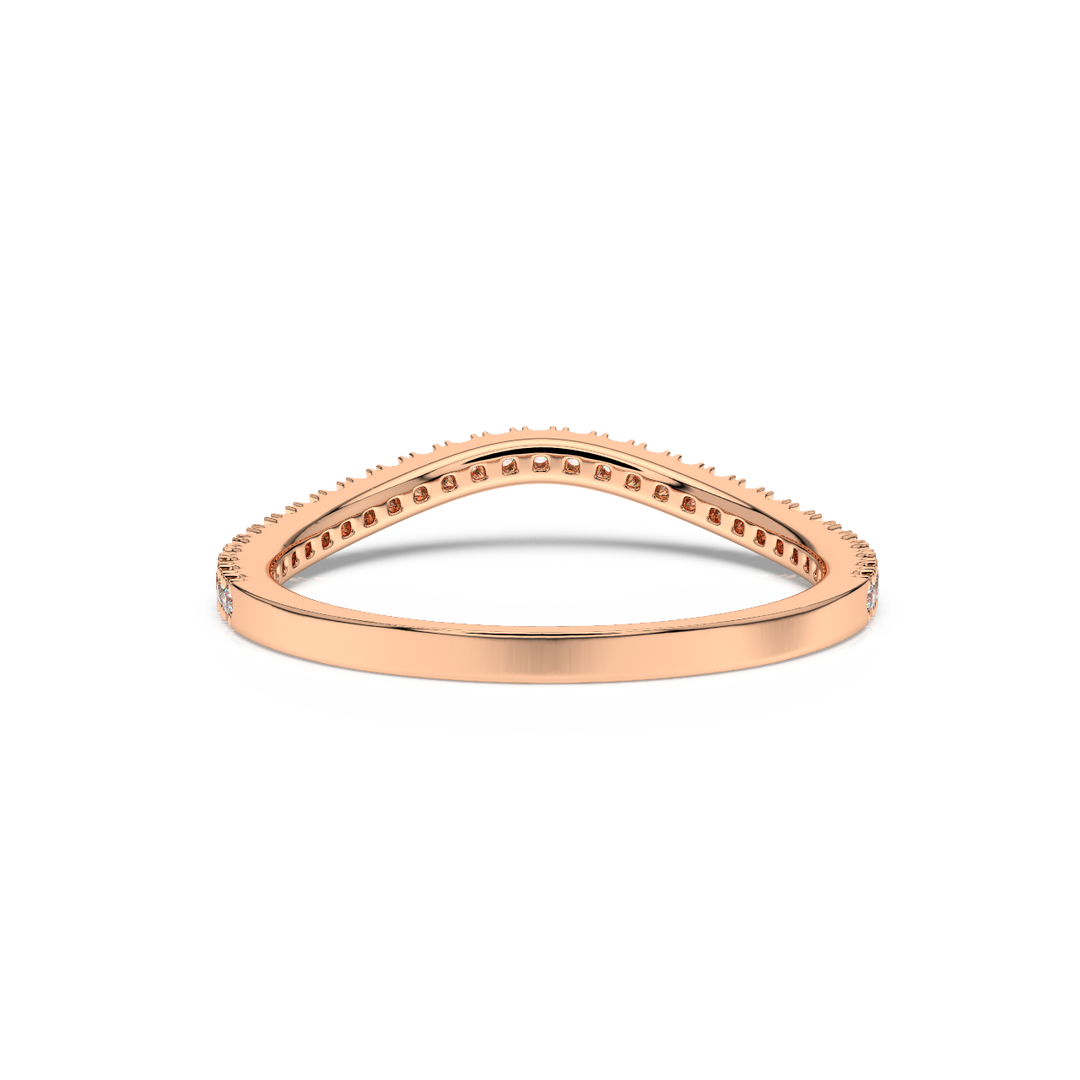 Slight Rippling Round Lab Grown Diamond Ring by Stefee Jewels