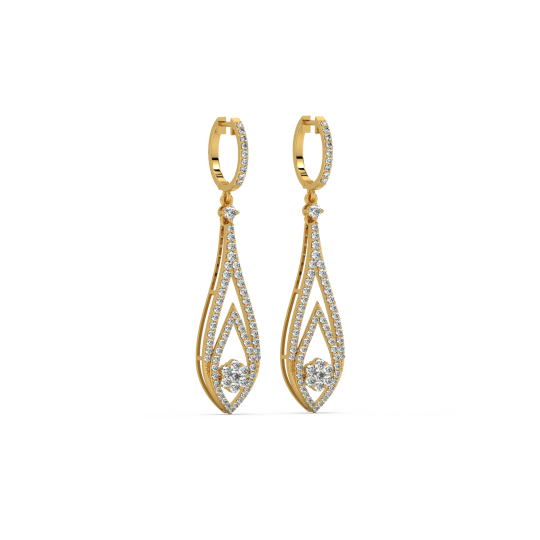 Jharoka Lab Grown Diamond   Earrings By Stefee Jewels