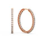 Load image into Gallery viewer, Lab Grown Diamond Hoop Earrings by Stefee