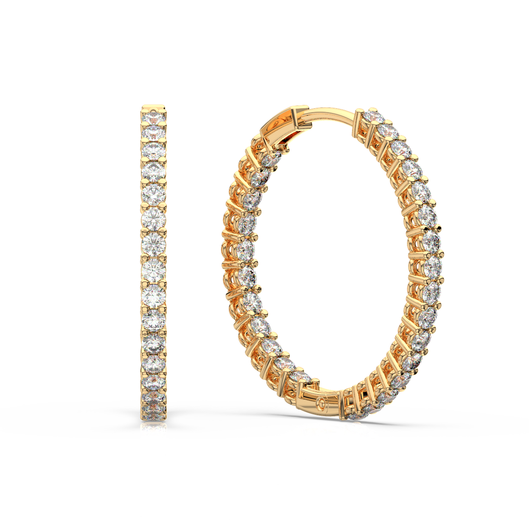 Lab Grown Diamond Hoop Earrings by Stefee