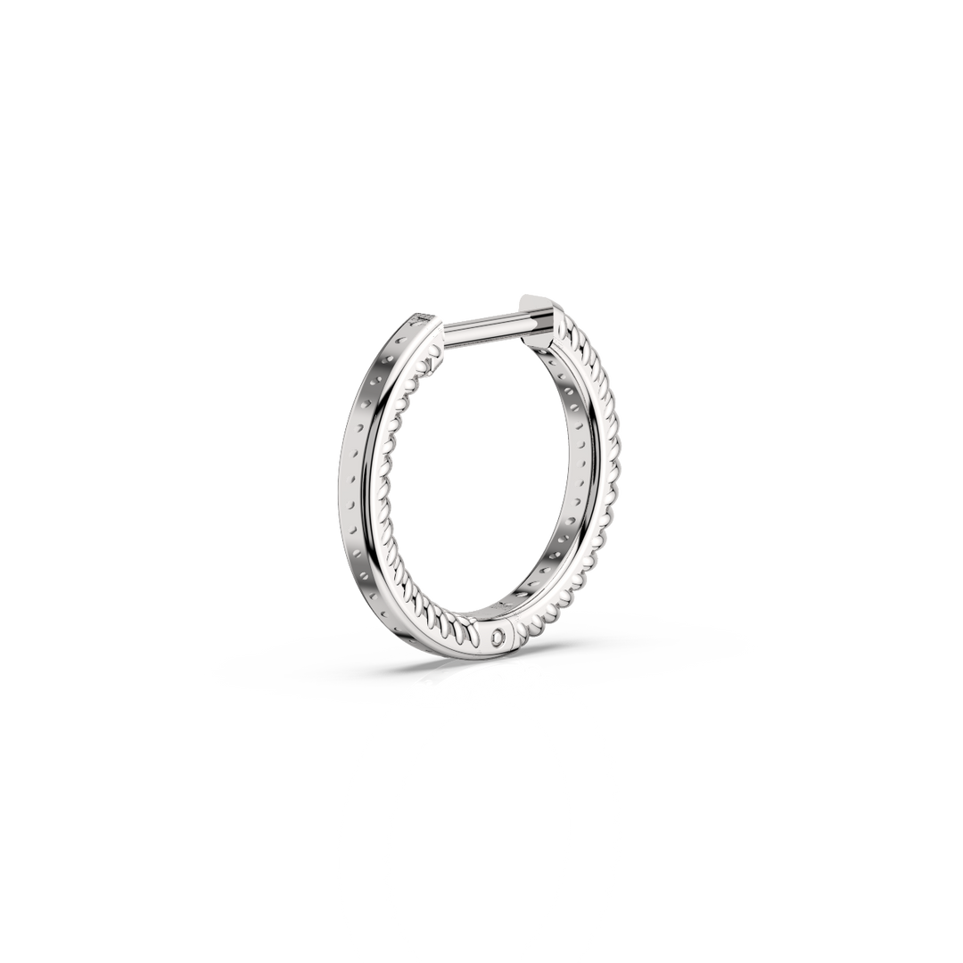 Braided Hoops Lab Grown Diamond Earrings by Stefee