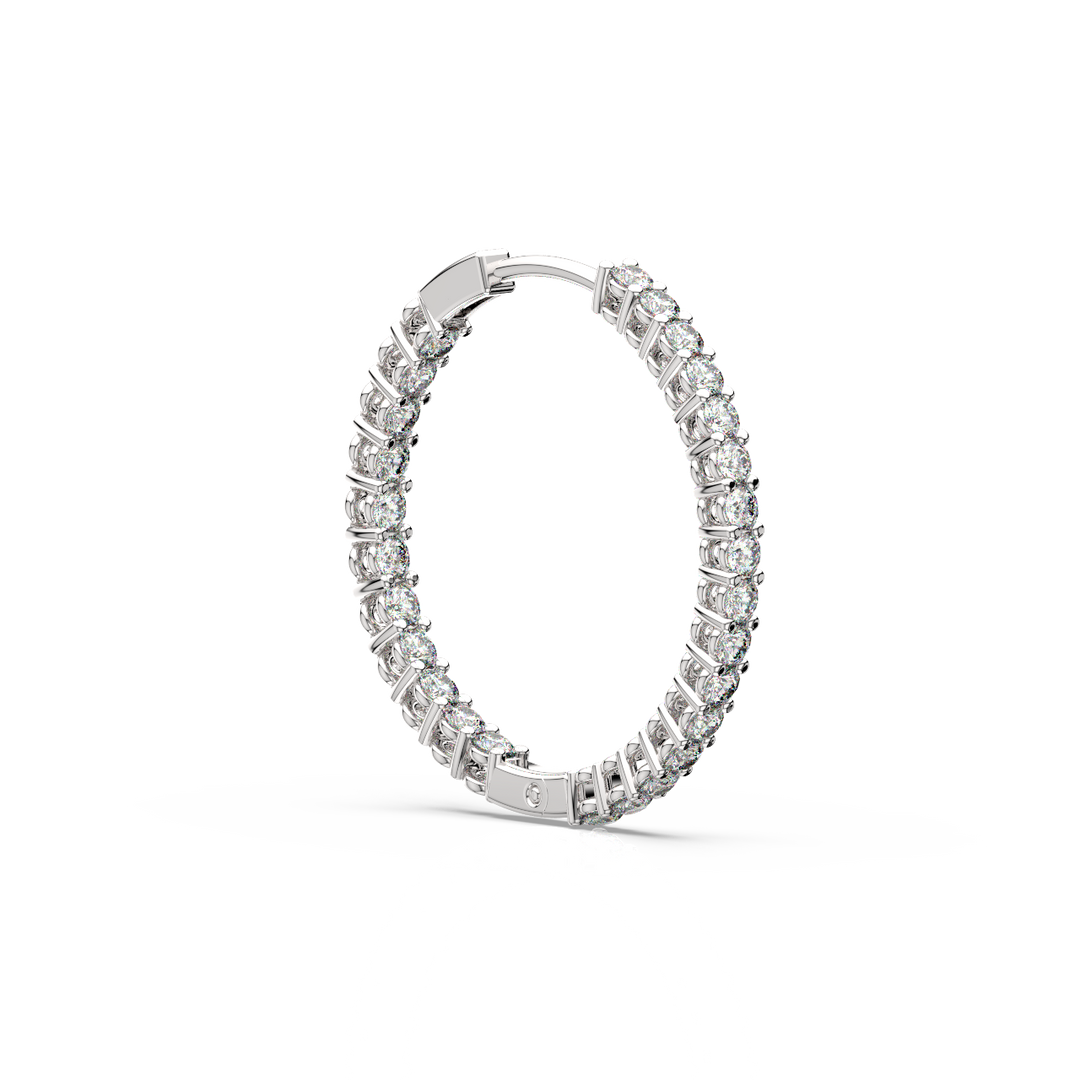 Lab Grown Diamond Hoop Earrings by Stefee