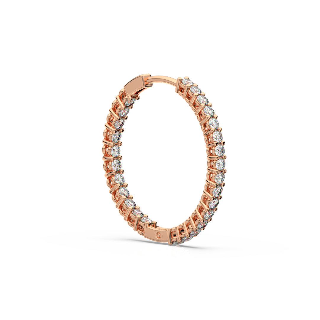 Lab Grown Diamond Hoop Earrings by Stefee