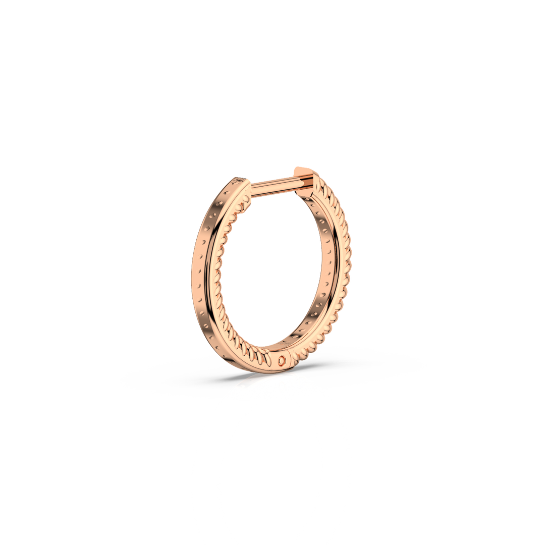 Braided Hoops Lab Grown Diamond Earrings by Stefee