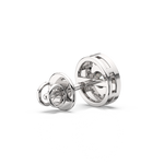 Load image into Gallery viewer, Trailing Round Halo Lab Grown Diamond Studs Earrings by Stefee
