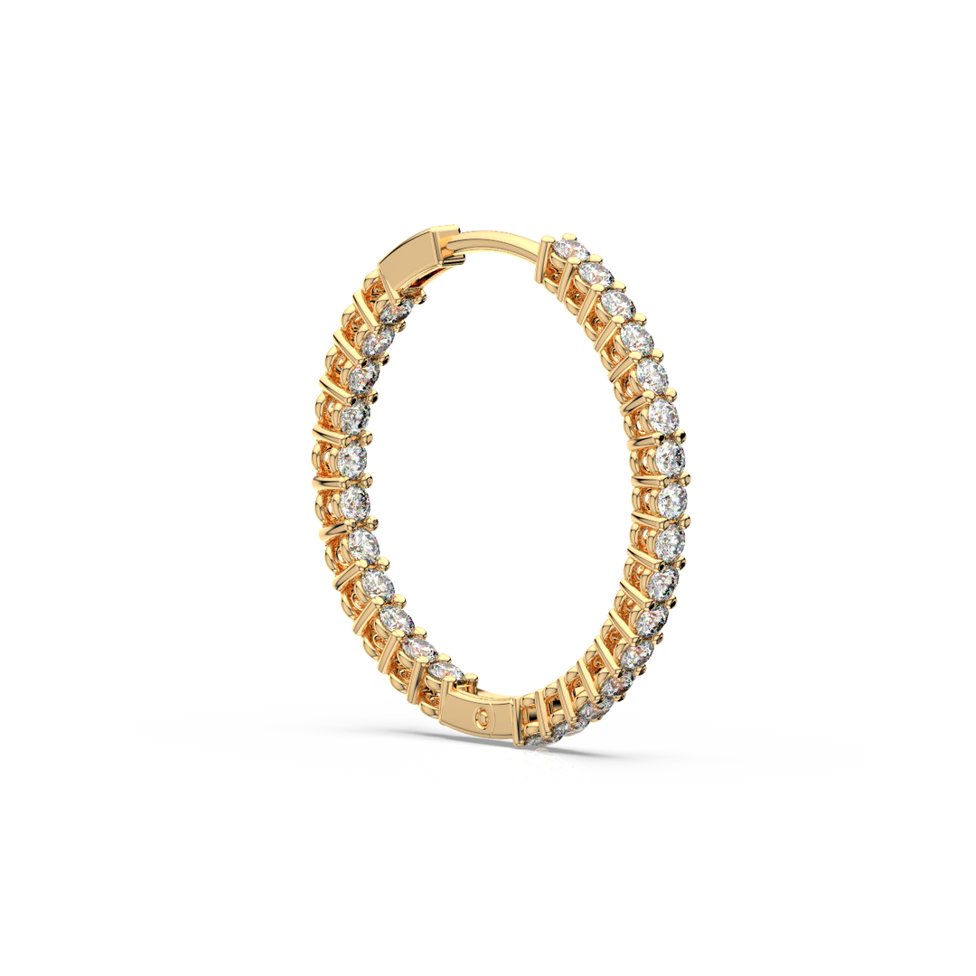 Lab Grown Diamond Hoop Earrings by Stefee