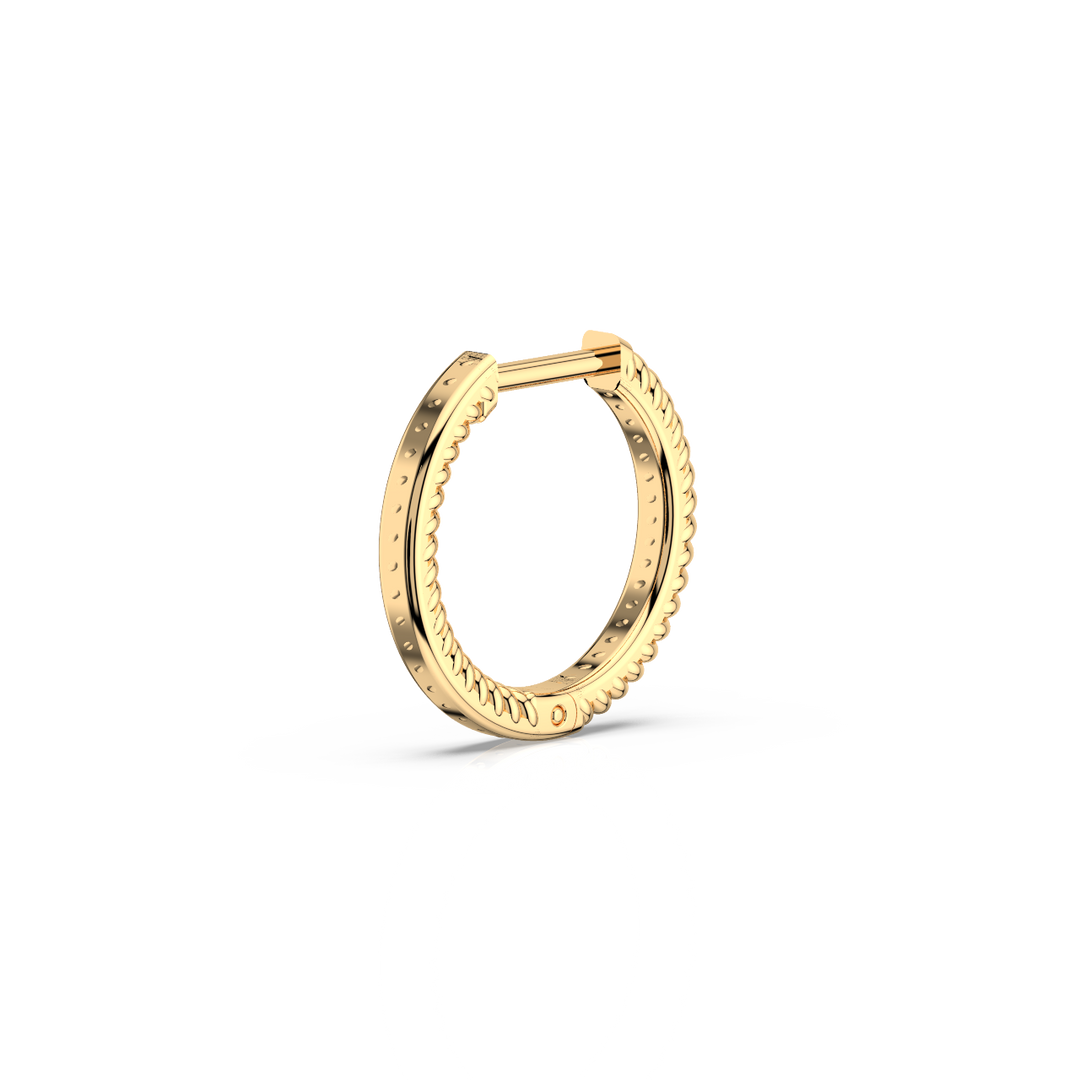 Braided Hoops Lab Grown Diamond Earrings by Stefee