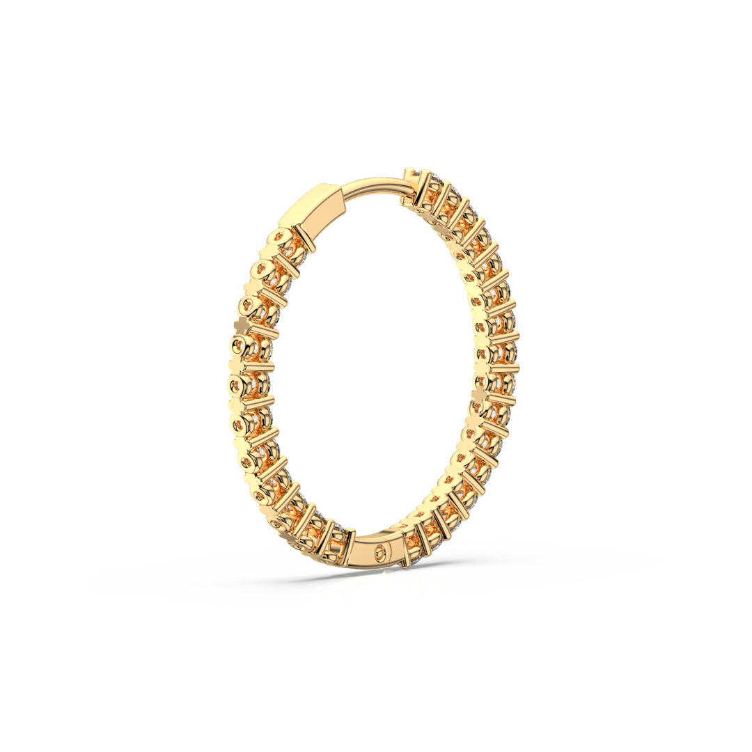 Lab Grown Diamond Hoop Earrings by Stefee