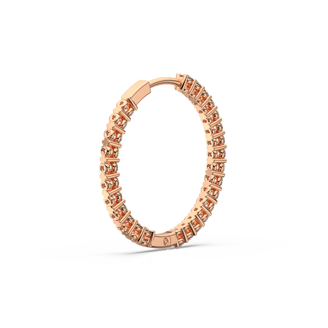 Lab Grown Diamond Hoop Earrings by Stefee
