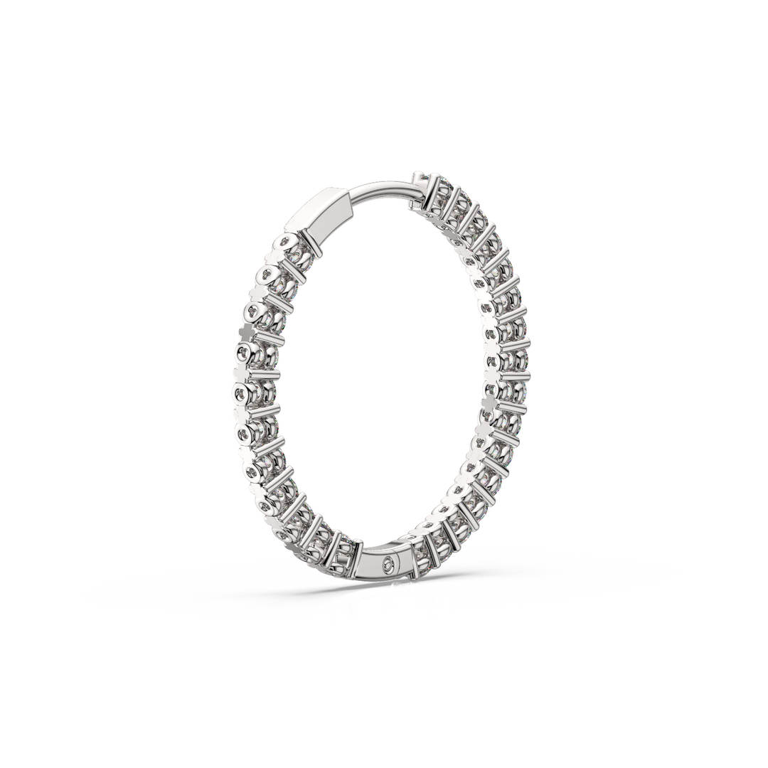 Lab Grown Diamond Hoop Earrings by Stefee
