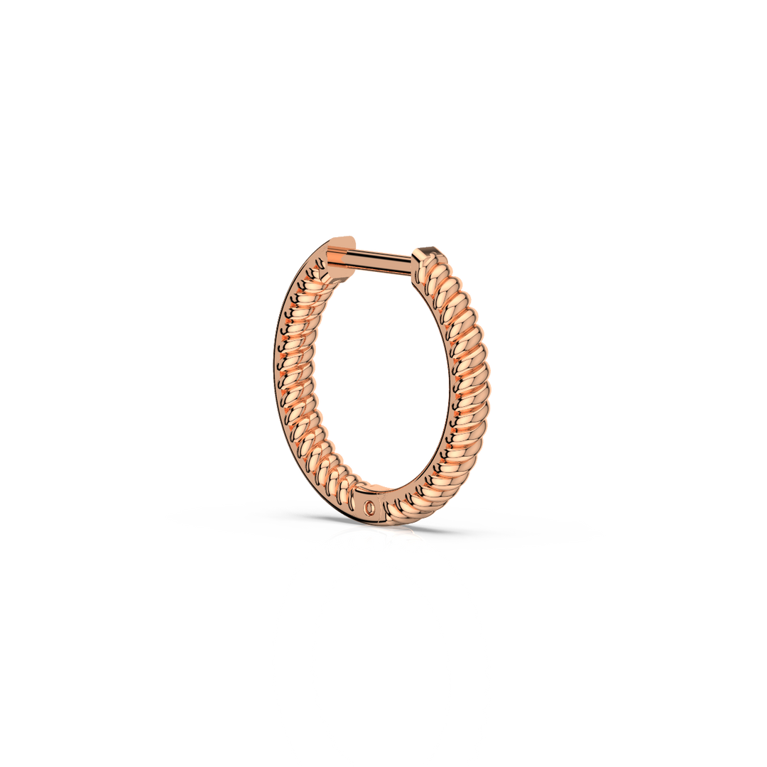 Braided Hoops Lab Grown Diamond Earrings by Stefee
