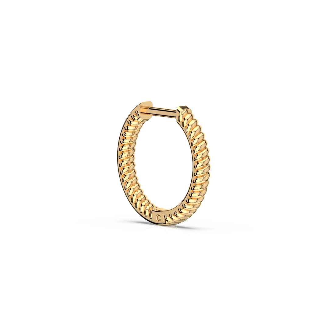 Braided Hoops Lab Grown Diamond Earrings by Stefee