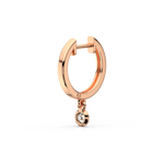 Load image into Gallery viewer, 0.20 ct Lab Grown Diamond Bezel Drop Huggie Hoop Earring by Stefee Jewels