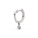 Load image into Gallery viewer, 0.20 ct Lab Grown Diamond Bezel Drop Huggie Hoop Earring by Stefee Jewels