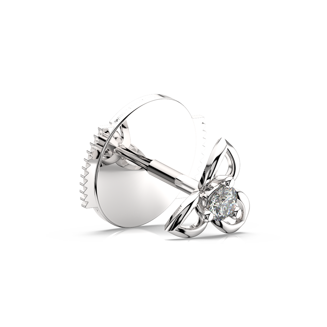 Open Petal Lab Grown Diamond Earrings by Stefee