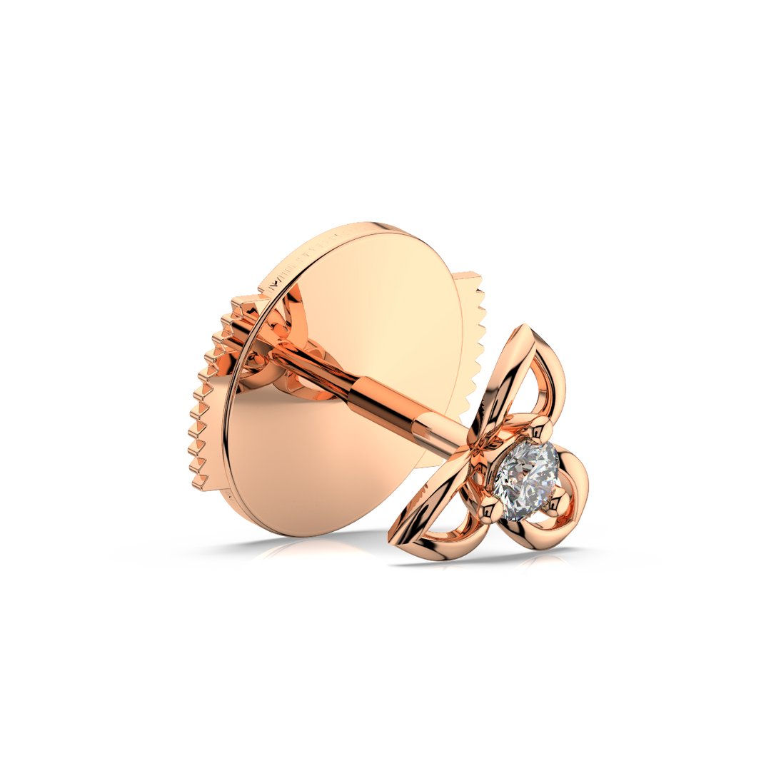 Open Petal Lab Grown Diamond Earrings by Stefee