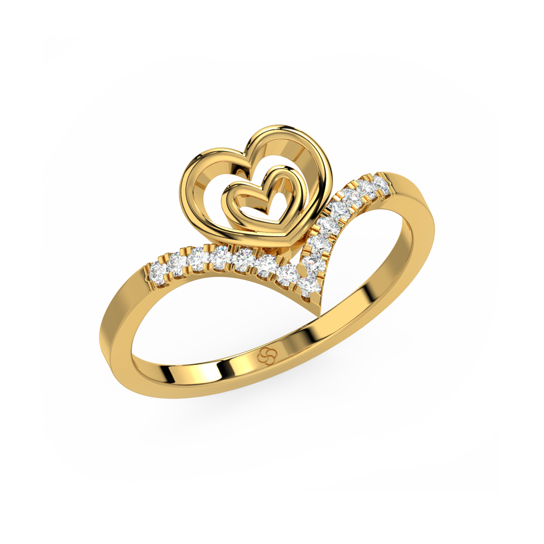 The Heart   Lab Grown Diamond Ring by Stefee Jewels