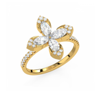 Load image into Gallery viewer, The 4- Lab Grown Diamond Petal  Ring by Stefee Jewels
