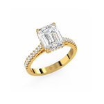 Load image into Gallery viewer, Emerald-Cut  Lab Grown Diamond  Ring by Stefee Jewels
