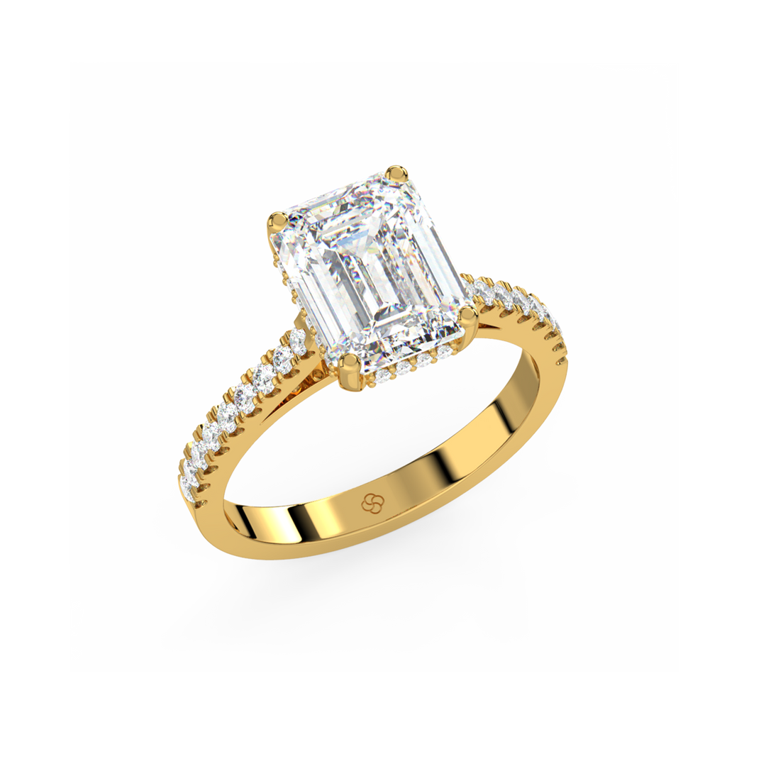 Emerald-Cut  Lab Grown Diamond  Ring by Stefee Jewels