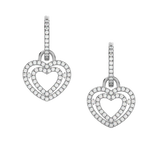 Load image into Gallery viewer, Dual Heart Lab Grown Diamond Drops By Stefee Jewels