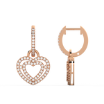 Load image into Gallery viewer, Dual Heart Lab Grown Diamond Drops By Stefee Jewels