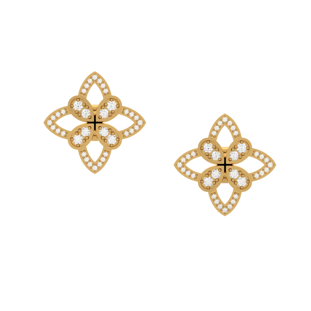 Butterfly & Spade Lab Grown Diamond Studs By Stefee Jewels