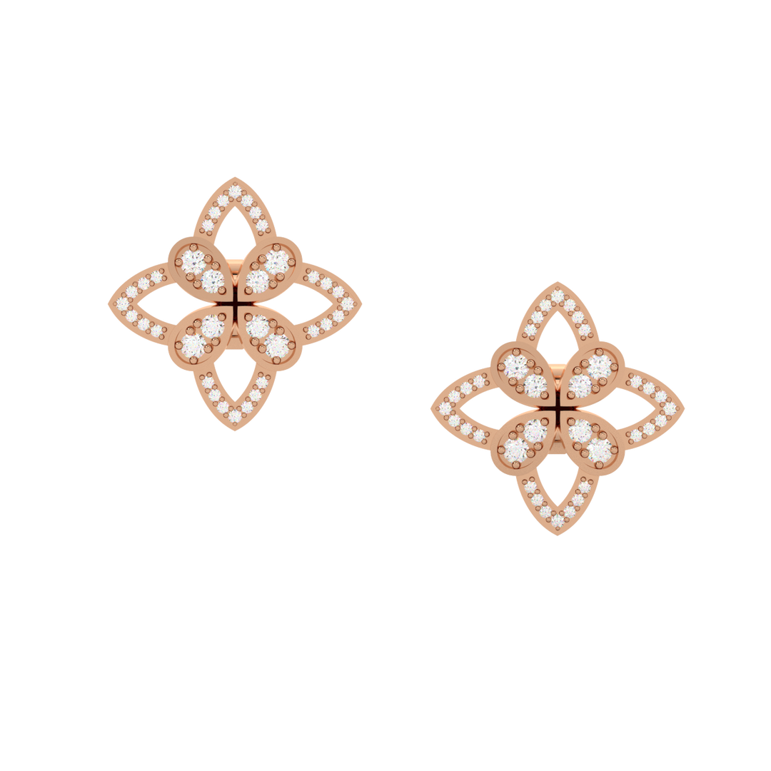 Butterfly & Spade Lab Grown Diamond Studs By Stefee Jewels