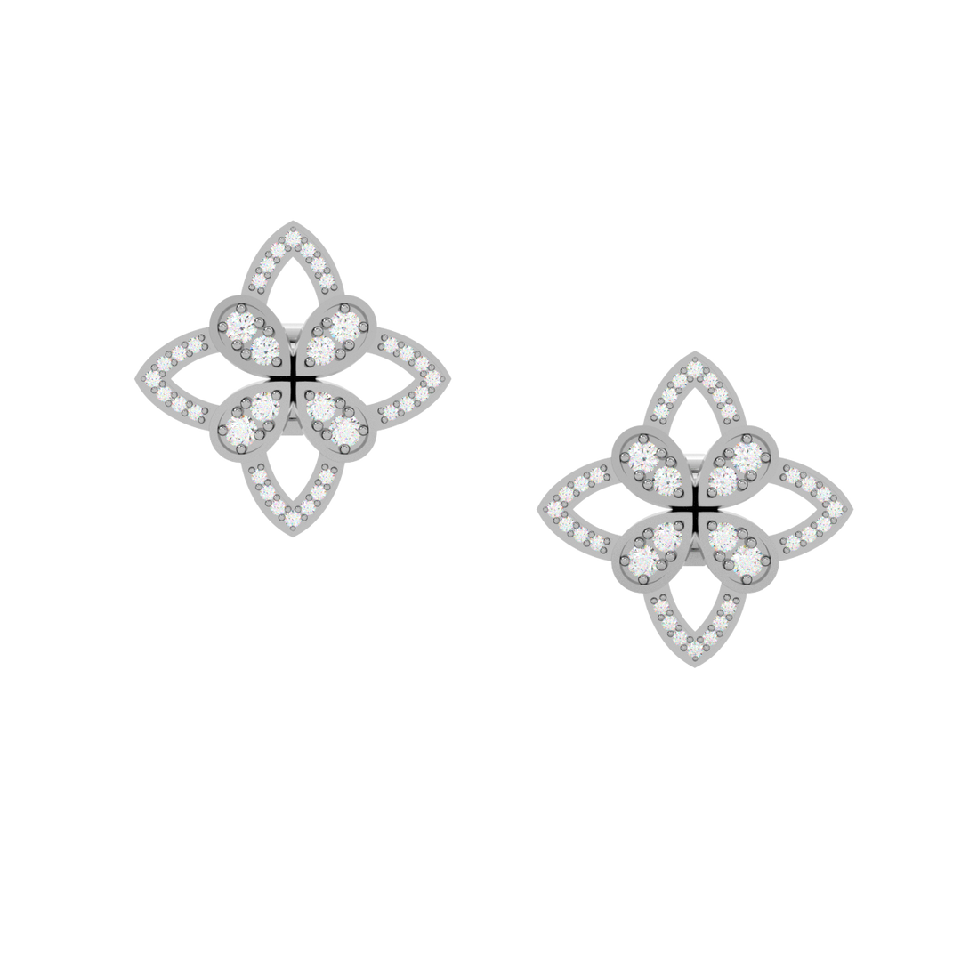 Butterfly & Spade Lab Grown Diamond Studs By Stefee Jewels