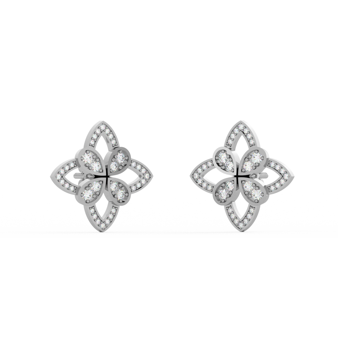 Butterfly & Spade Lab Grown Diamond Studs By Stefee Jewels