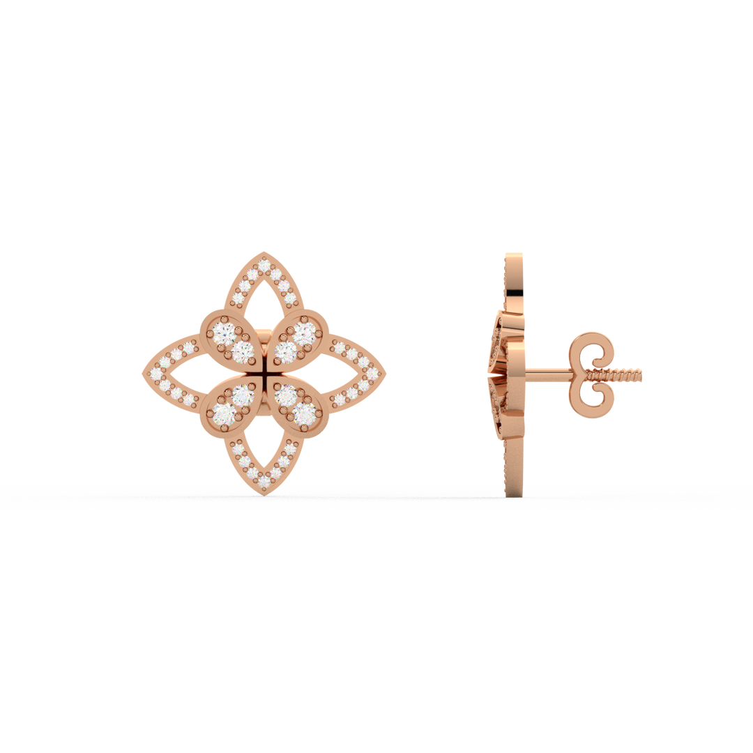 Butterfly & Spade Lab Grown Diamond Studs By Stefee Jewels