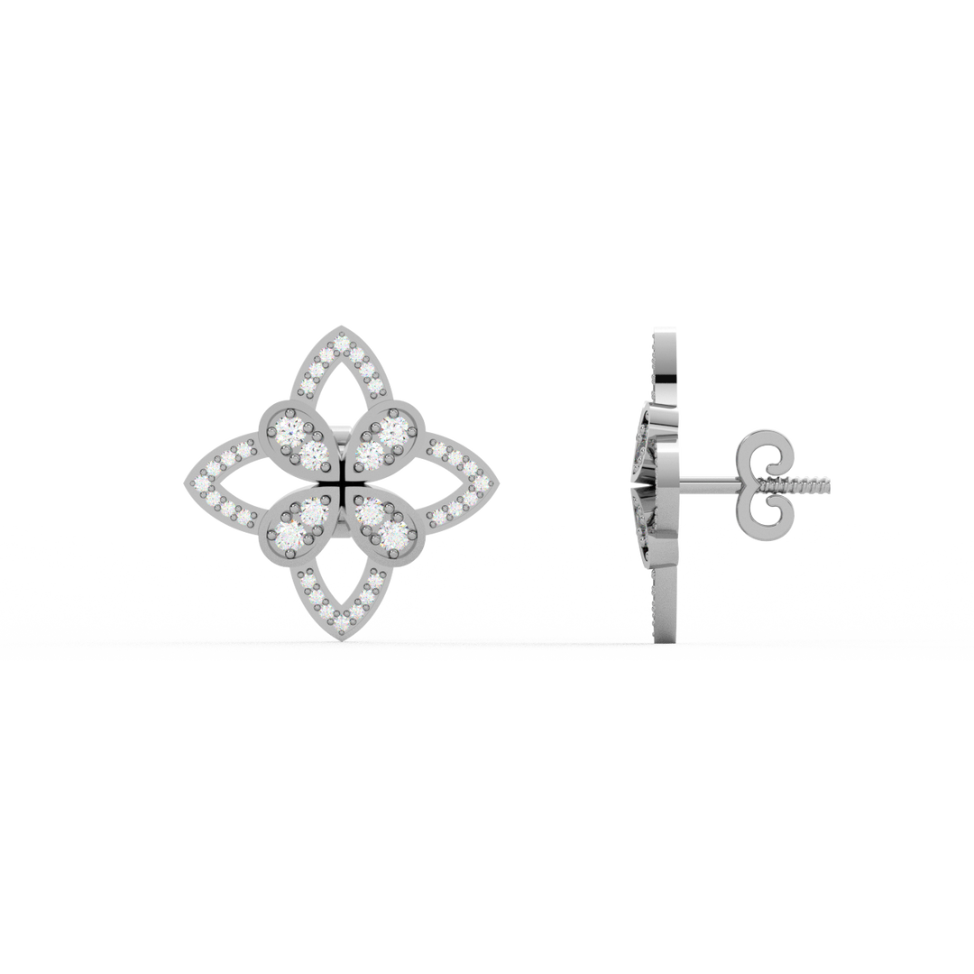 Butterfly & Spade Lab Grown Diamond Studs By Stefee Jewels