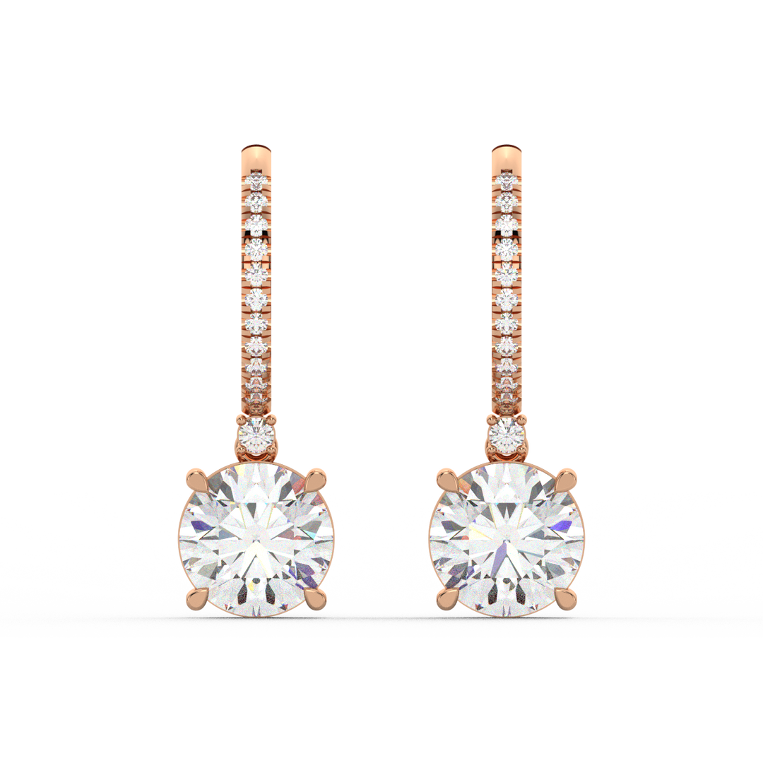 Classic  Lab Grown Diamond  Dangles By Stefee Jewels