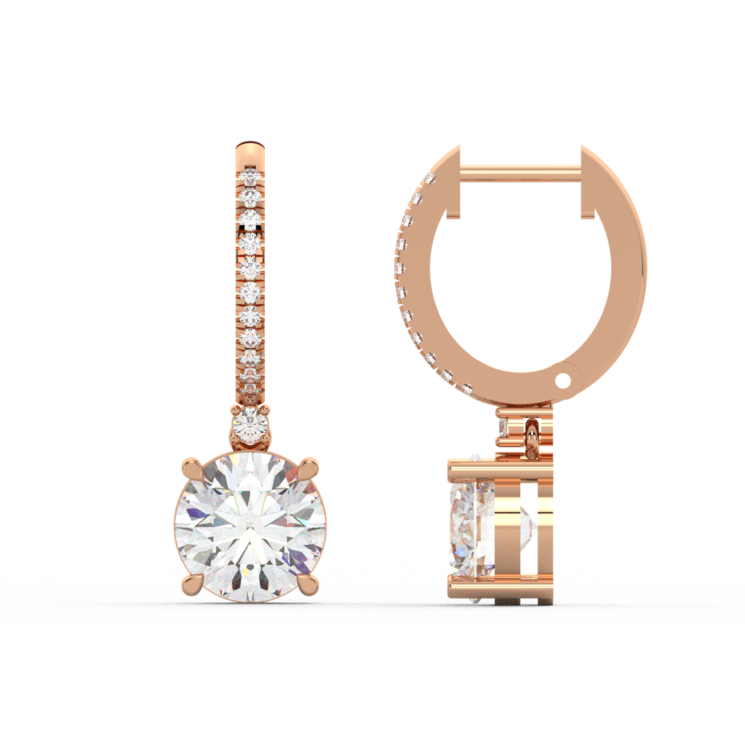 Classic  Lab Grown Diamond  Dangles By Stefee Jewels