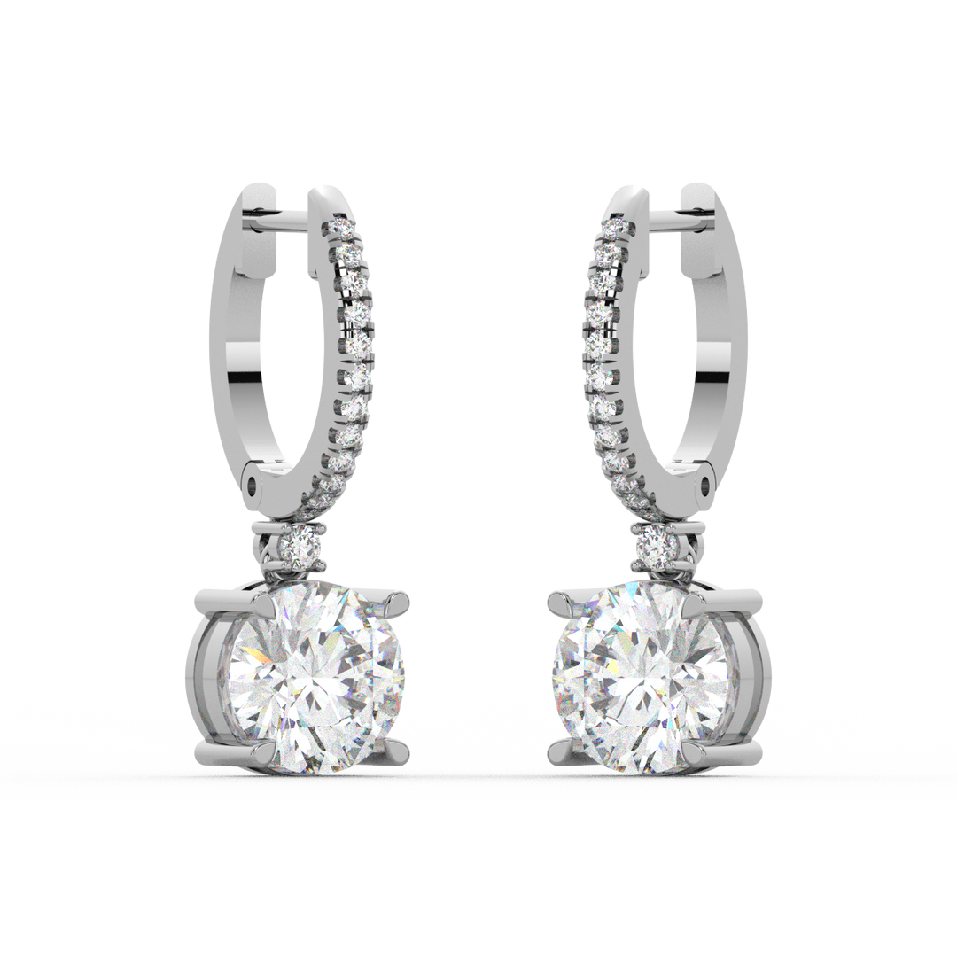 Classic  Lab Grown Diamond  Dangles By Stefee Jewels