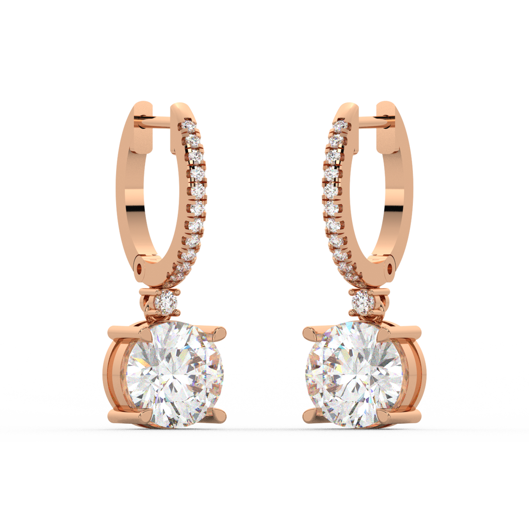 Classic  Lab Grown Diamond  Dangles By Stefee Jewels