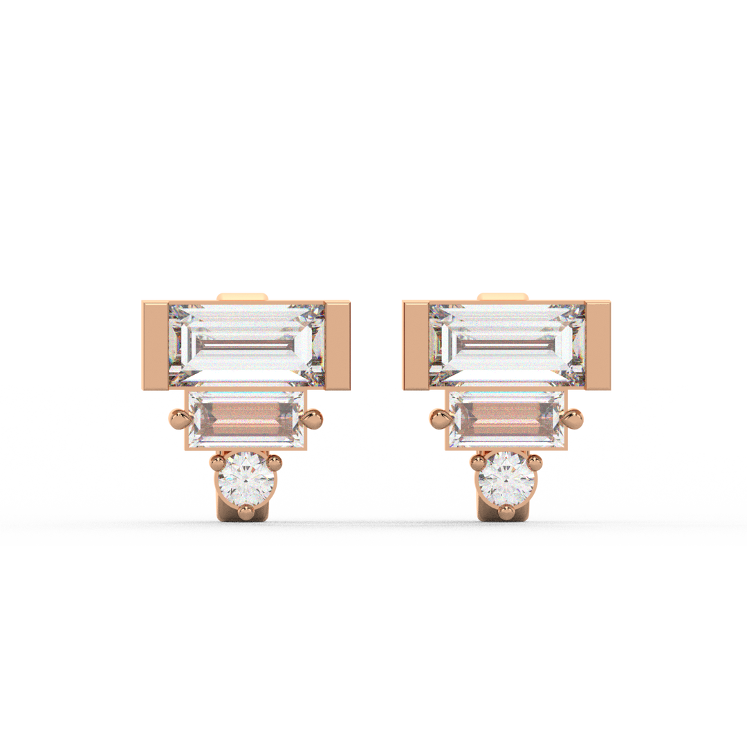 Bright Beeauty Lab Grown Diamond Stud Earrings by Stefee Jewels