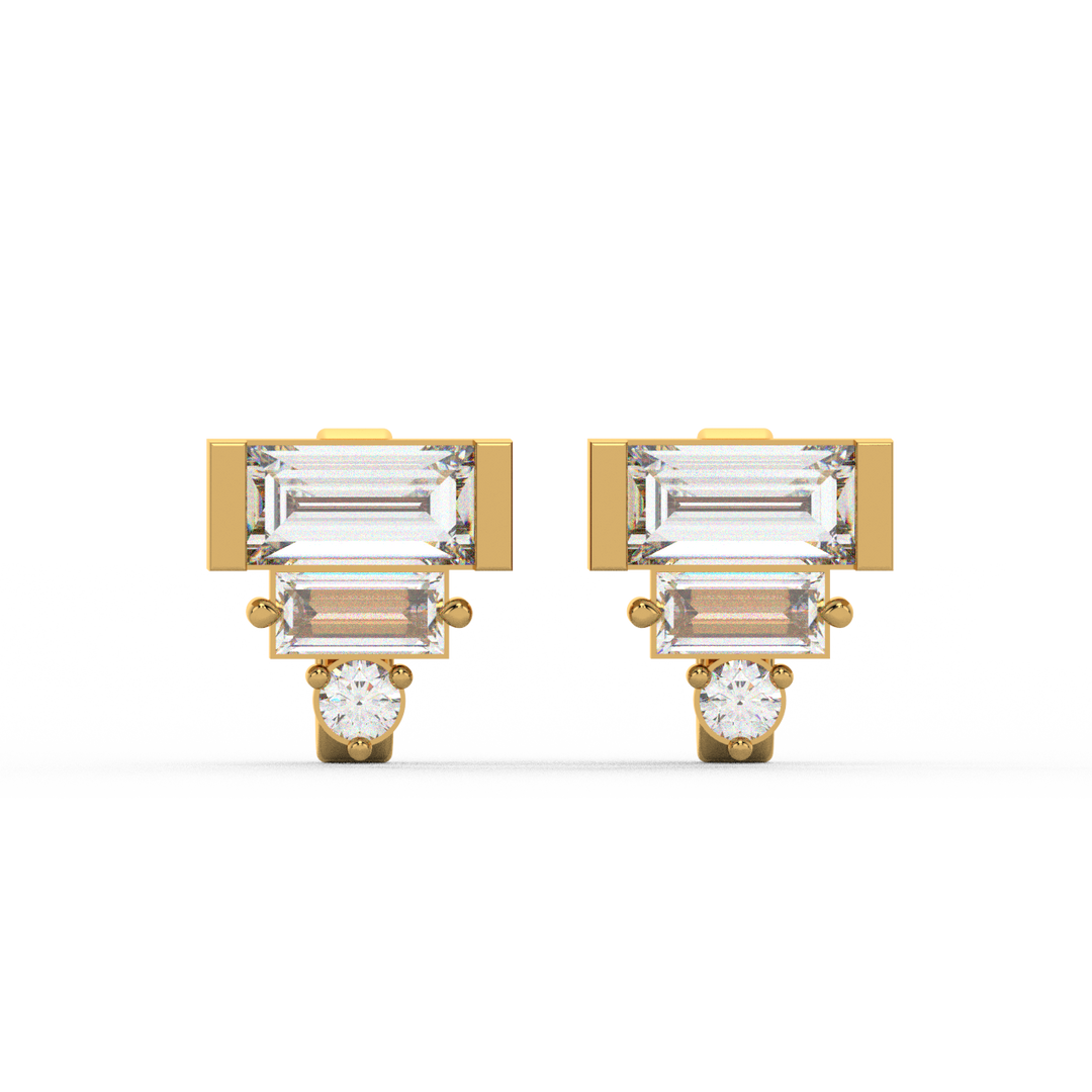 Bright Beeauty Lab Grown Diamond Stud Earrings by Stefee Jewels